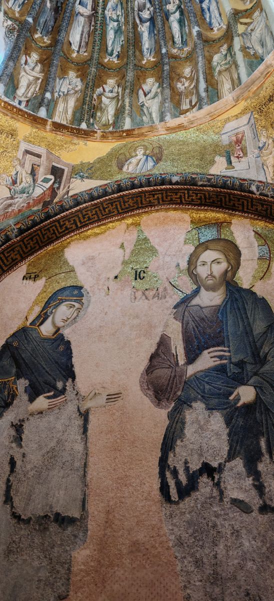 wnętrze meczetu Kariye – dawnego kościoła św. Zbawiciela w Stambule– mozaiki bizantyjskie w pełnej krasie