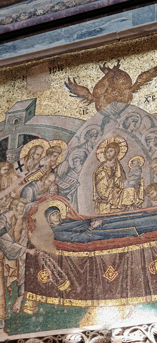 wnętrze meczetu Kariye – dawnego kościoła św. Zbawiciela w Stambule– mozaiki bizantyjskie w pełnej krasie