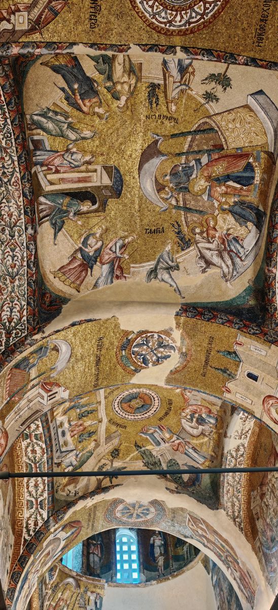 wnętrze meczetu Kariye – dawnego kościoła św. Zbawiciela w Stambule– mozaiki bizantyjskie w pełnej krasie