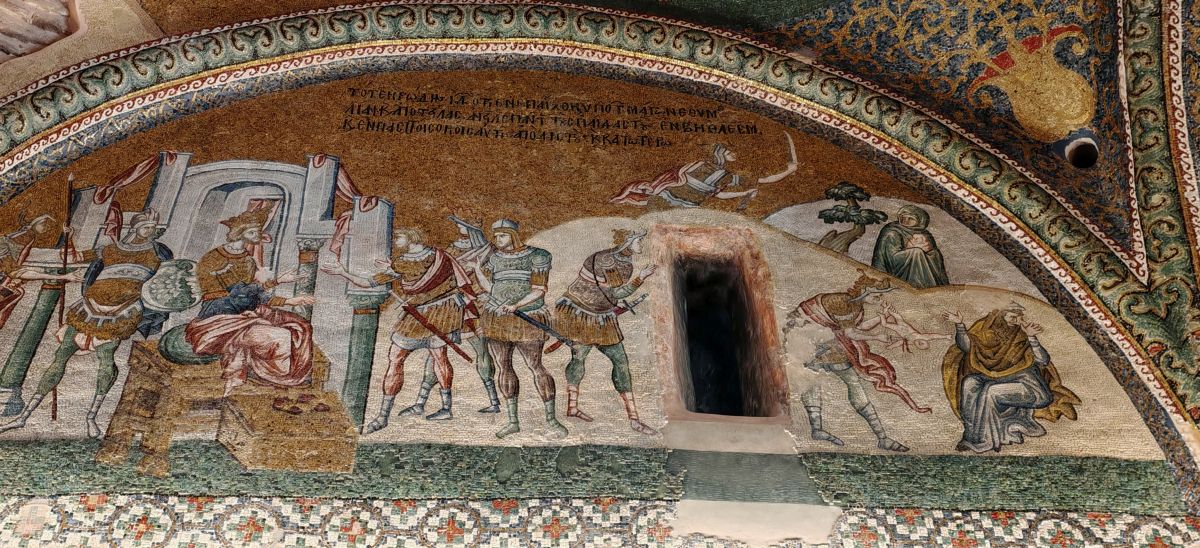 wnętrze meczetu Kariye – dawnego kościoła św. Zbawiciela w Stambule– mozaiki bizantyjskie w pełnej krasie