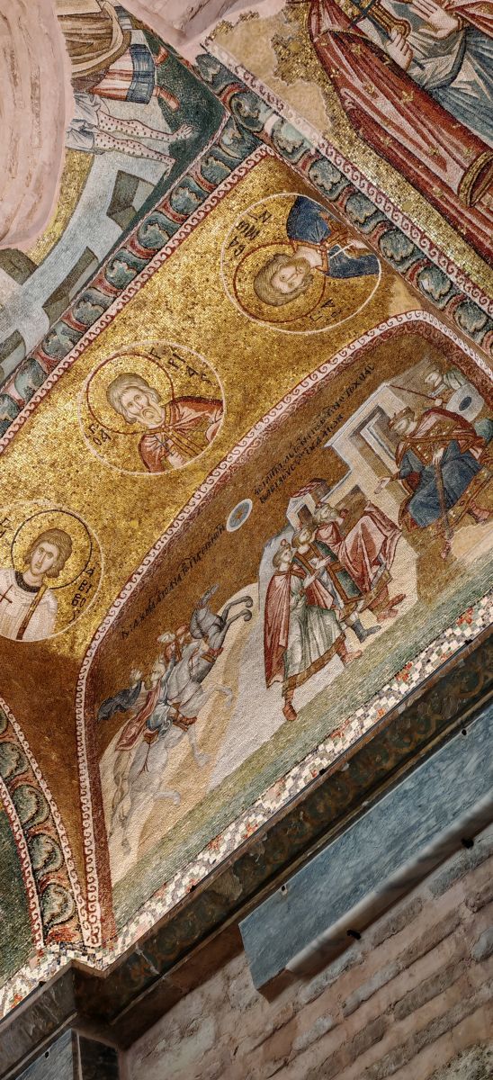 wnętrze meczetu Kariye – dawnego kościoła św. Zbawiciela w Stambule– mozaiki bizantyjskie w pełnej krasie