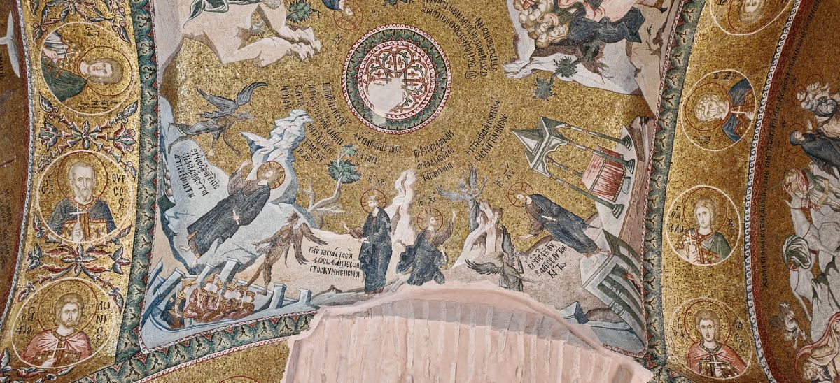 wnętrze meczetu Kariye – dawnego kościoła św. Zbawiciela w Stambule– mozaiki bizantyjskie w pełnej krasie